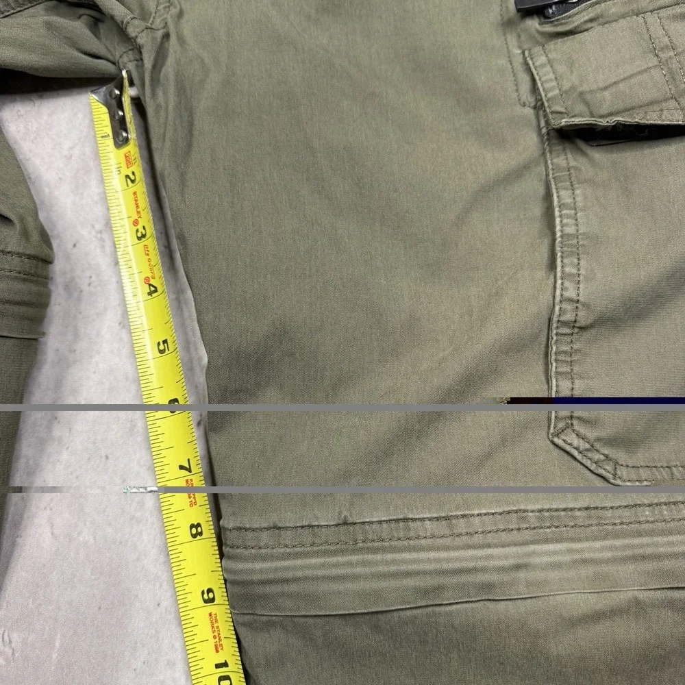 BC Clothing Men's Convertible Cargo Hiking Pants Shorts Olive Green Sz Mx30